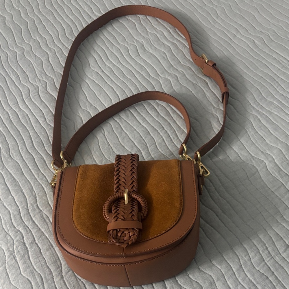 NEW Boden Rhoda Convertible Shoulder Crossbody Handbag Braided Buckle Design